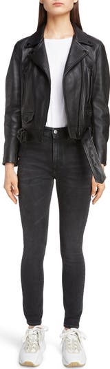 Acne Studios Mock Core Leather Moto Jacket | Nordstrom