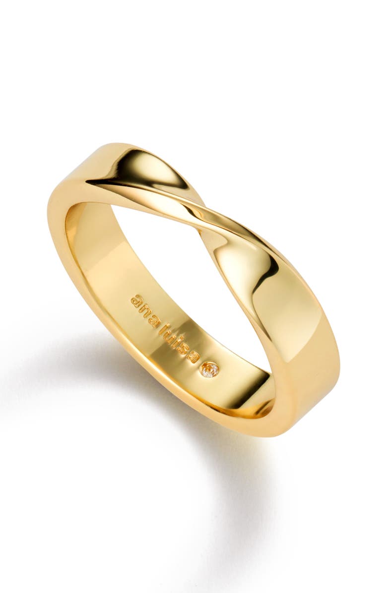 Ana Luisa Gold Band Ring - Eliora, Main, color, 