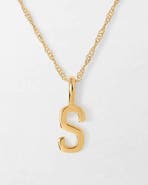 Edge of Ember Solid Gold Initial Necklace