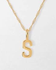 Edge of Ember Solid Gold Initial Necklace