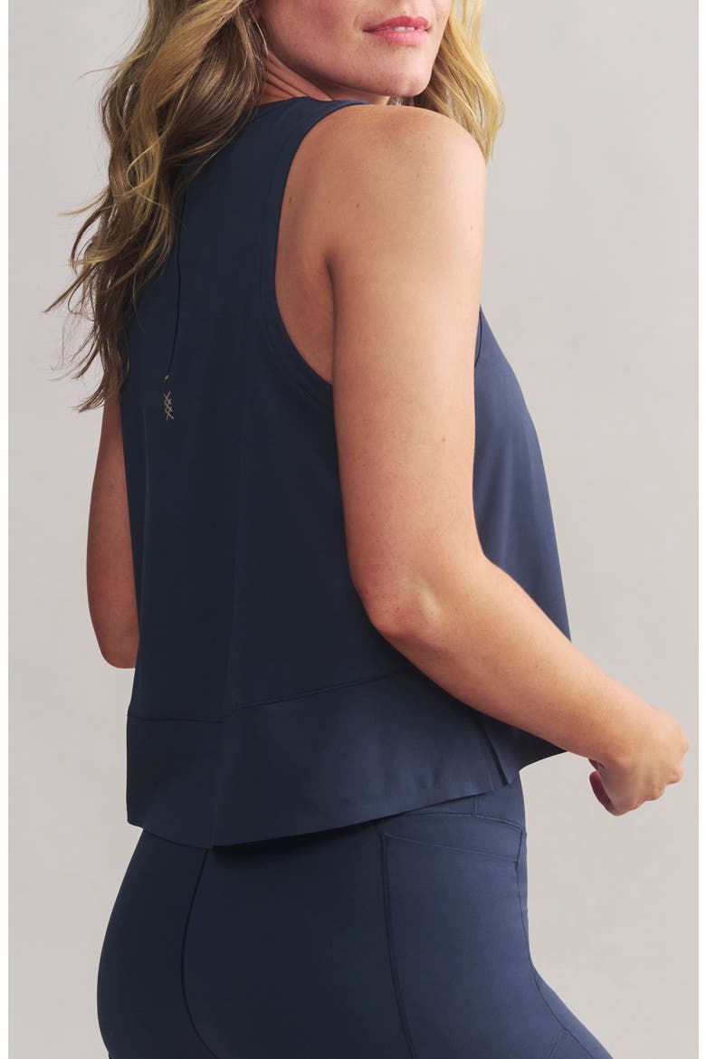 Serene Crop Performance Tank, Alternate, color, NAVY BLUE