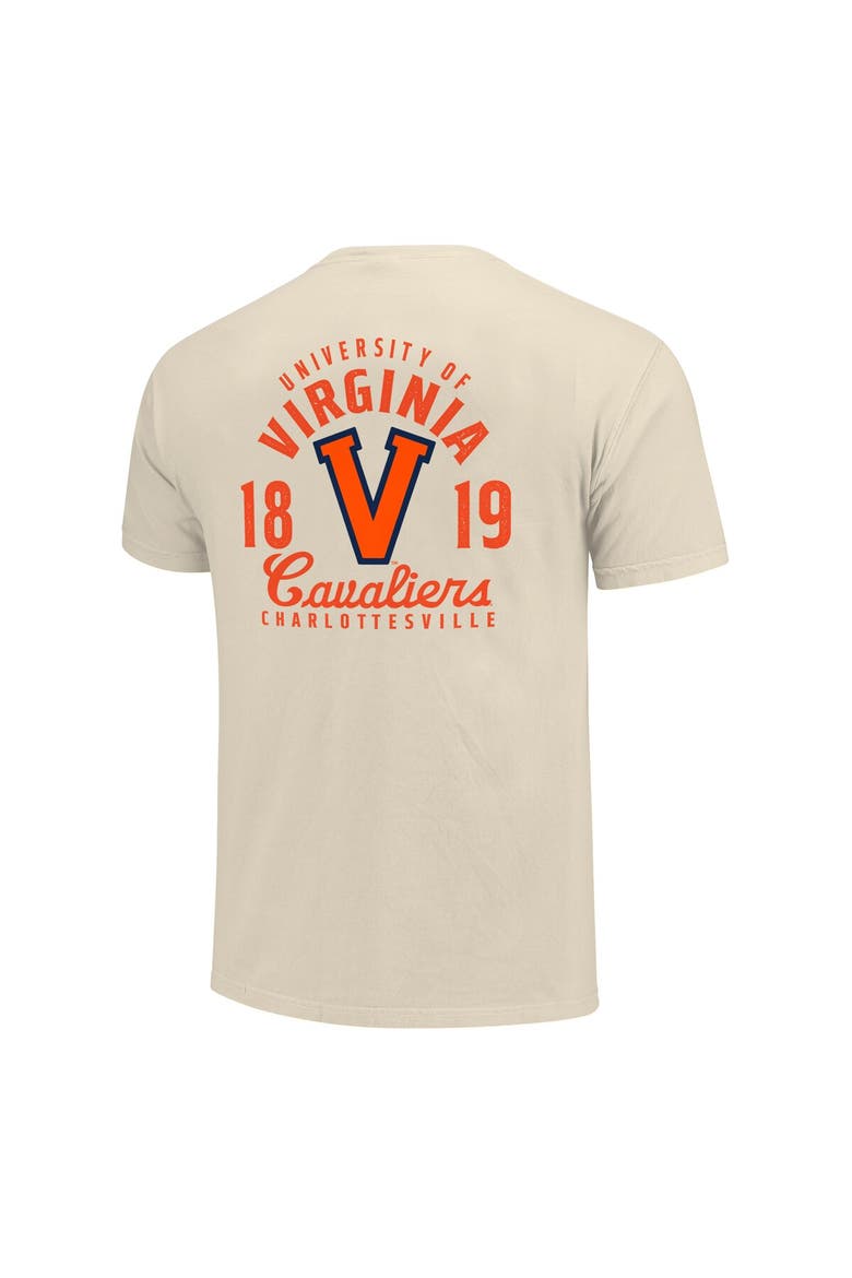 Men's Cream Virginia Cavaliers Comfort Colors Mascot Overlay T-Shirt, Alternate, color, Cream
