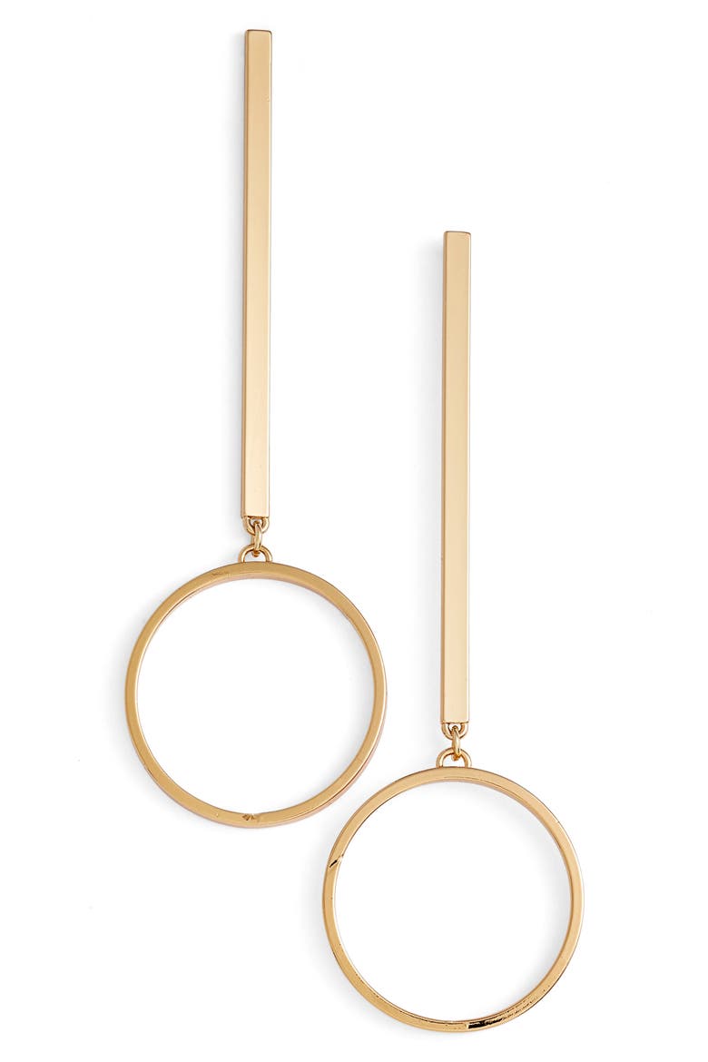 Edie Hoop Earrings, Main, color, GOLD