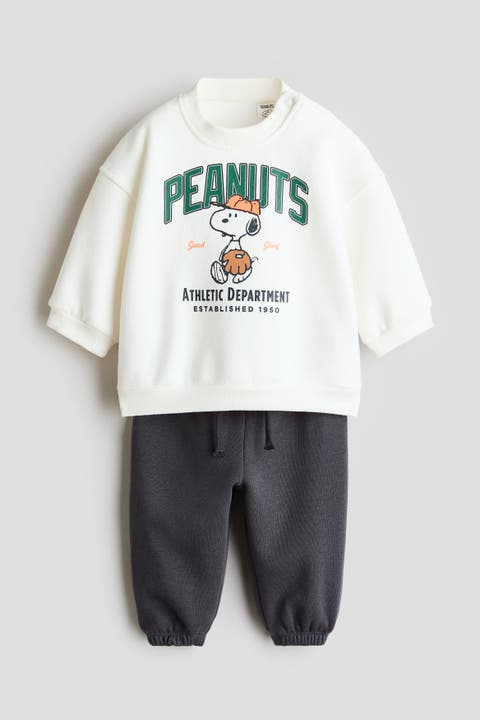 2-piece Printed Sweatshirt And Joggers Set