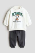 H&M 2-piece Printed Sweatshirt And Joggers Set