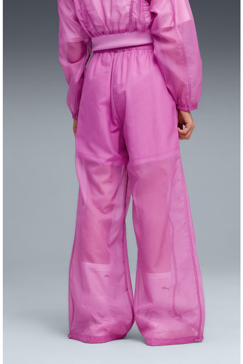 Dare To Nylon Ripstop Wide Leg Track Pants, Alternate, color, MAUVE POP