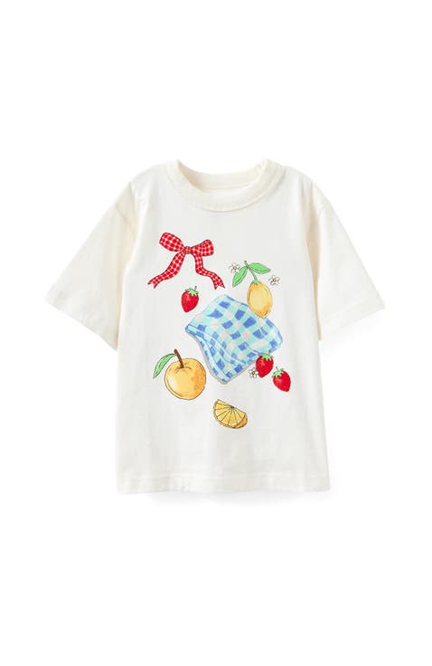 Kid's Poppy Oversize Graphic Print Tee