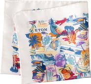 Eton Postcard Silk Twill Pocket Square