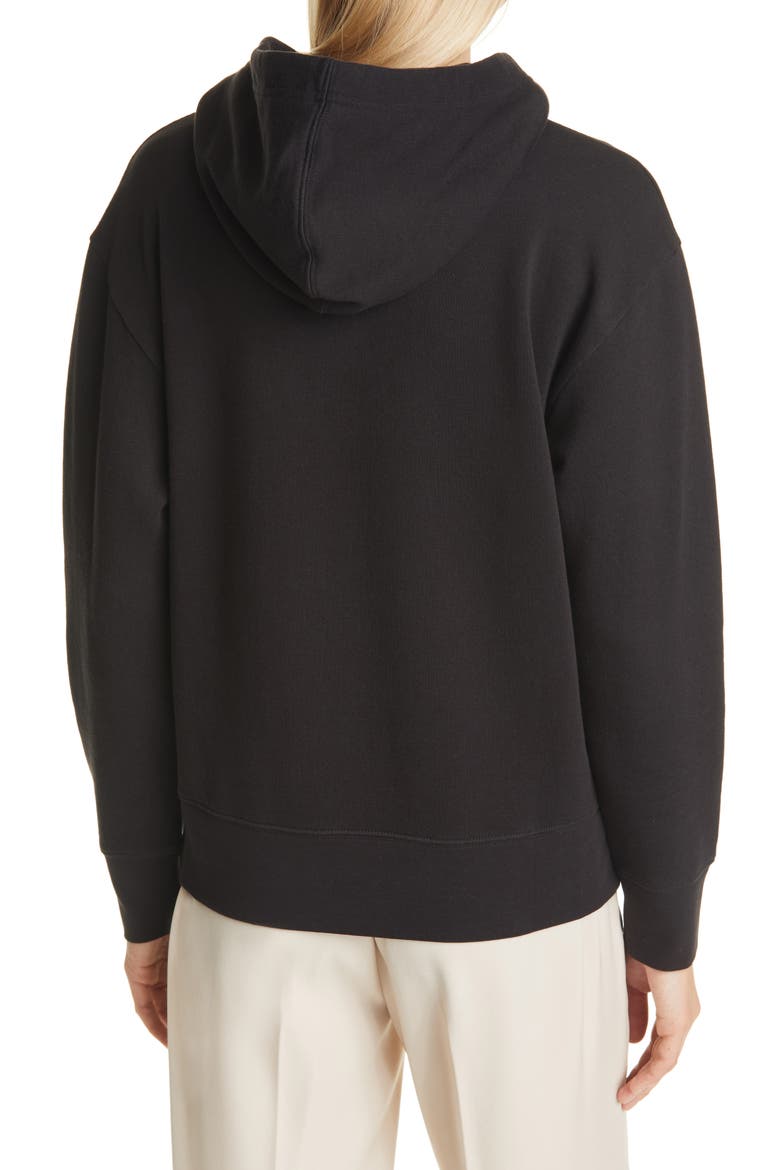 Essential Cotton Hoodie, Alternate, color, BLACK