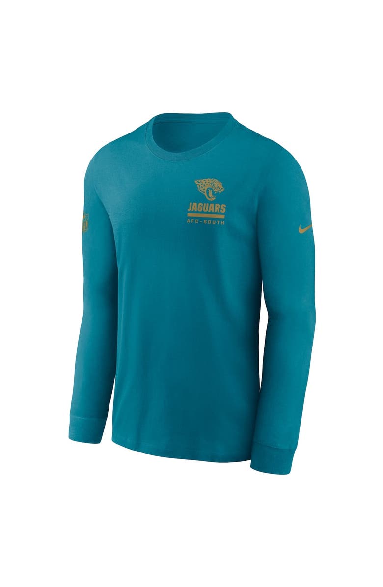 Nike Men's Nike Teal Jacksonville Jaguars Sideline Performance Long Sleeve T-Shirt, Alternate, color, Teal