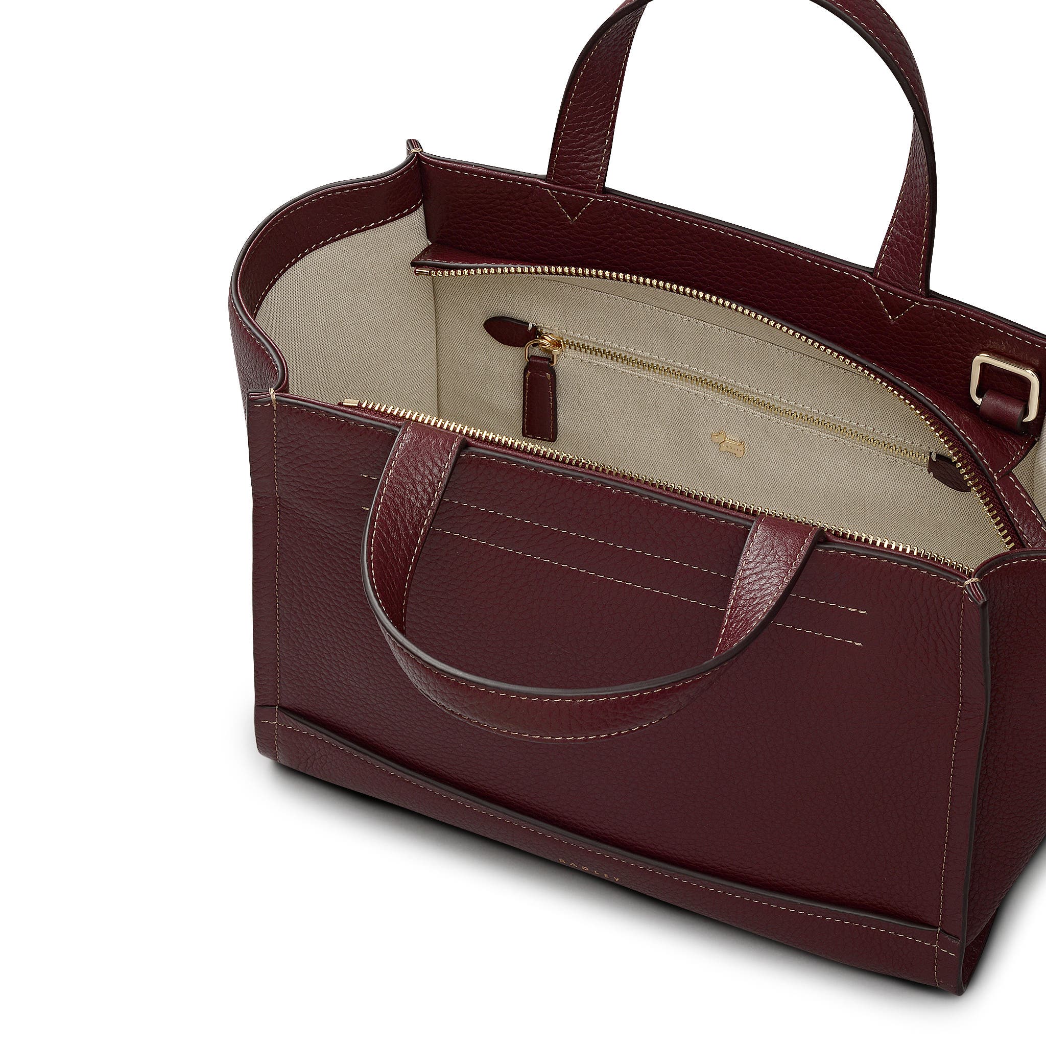 Oak Street Medium Ziptop Satchel Bag, Alternate, color, Dark Cherry