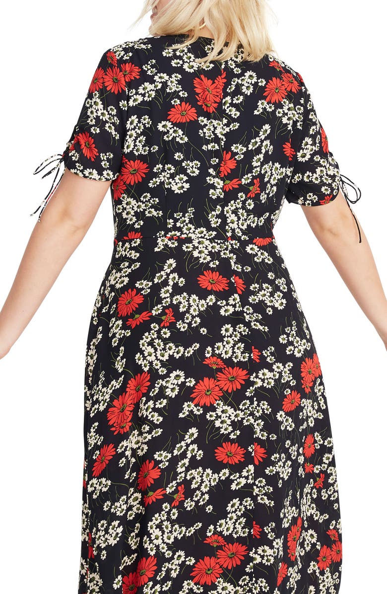 Madewell Hillside Daisies Peekaboo Sleeve Midi Dress, Alternate, color, 