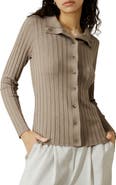 Lilysilk Women's Ribbed Silk-Cashmere Blend Cardigan