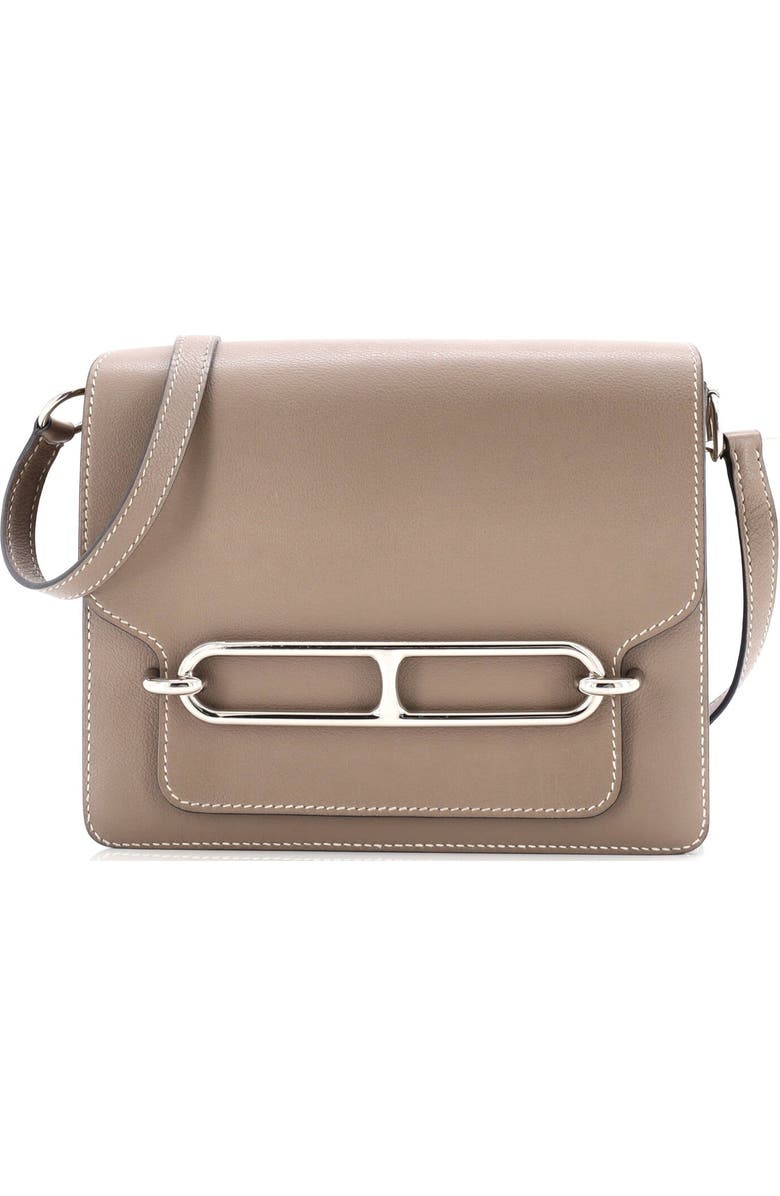 Pre-Owned Hermes Roulis Bag Evercolor 23, Main, color, Gris Asphalte