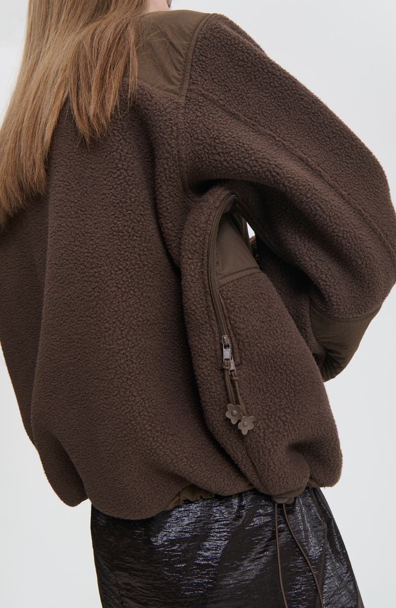 Cecilie Bahnsen x The North Face Reversible Denali Jacket, Alternate, color, Soil Brown