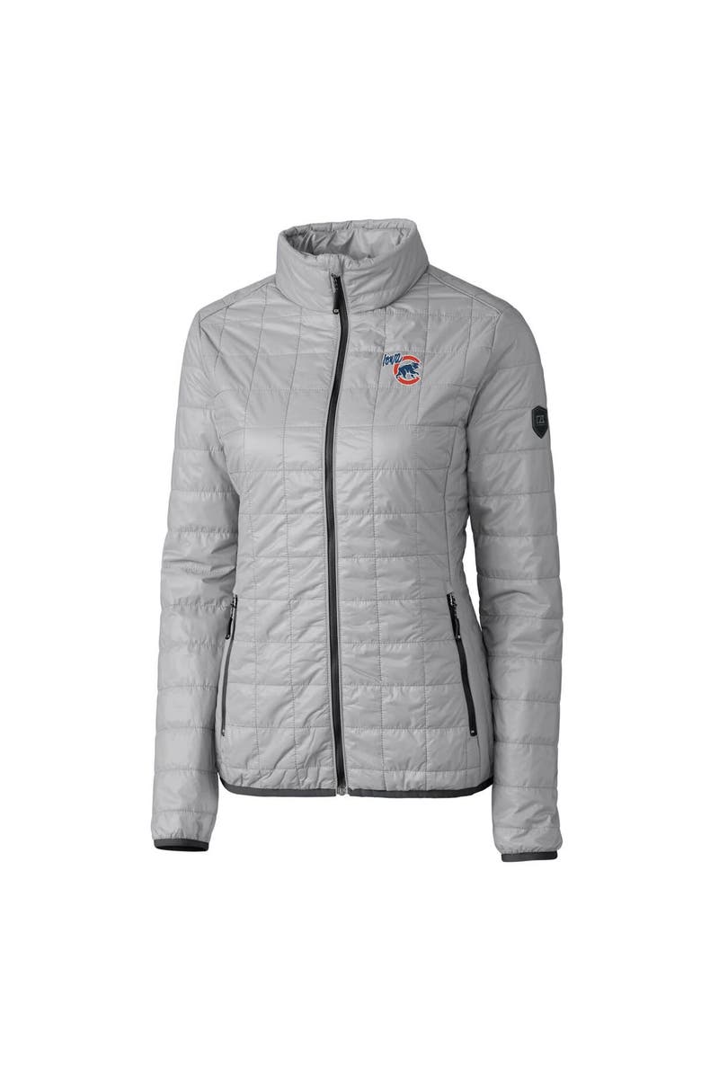 Cutter & Buck Women's Cutter & Buck Gray Iowa Cubs Rainier Primaloft Eco Full-Zip Jacket, Alternate, color,