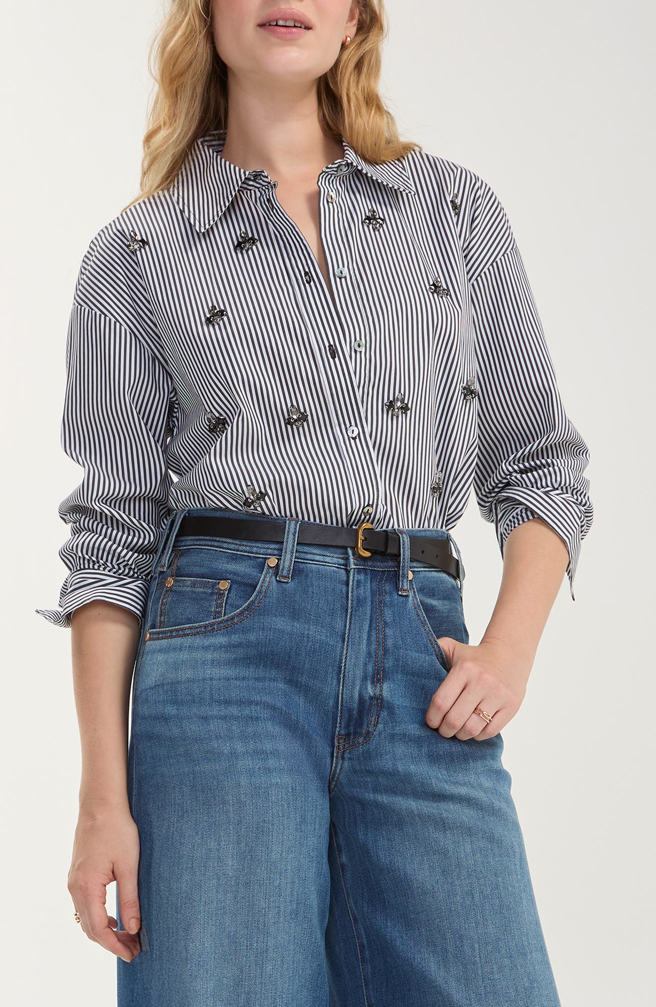 selected BLACK/ WHITE STRIPE