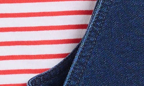 Little Me Baby Boys 2-pc. Stripe T-shirt & Sailboat Shortall Set
