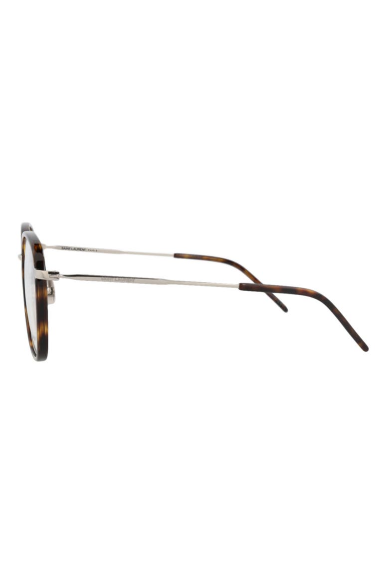 54mm Square Optical Glasses, Alternate, color, HAVANA SILVER TRANSPARENT