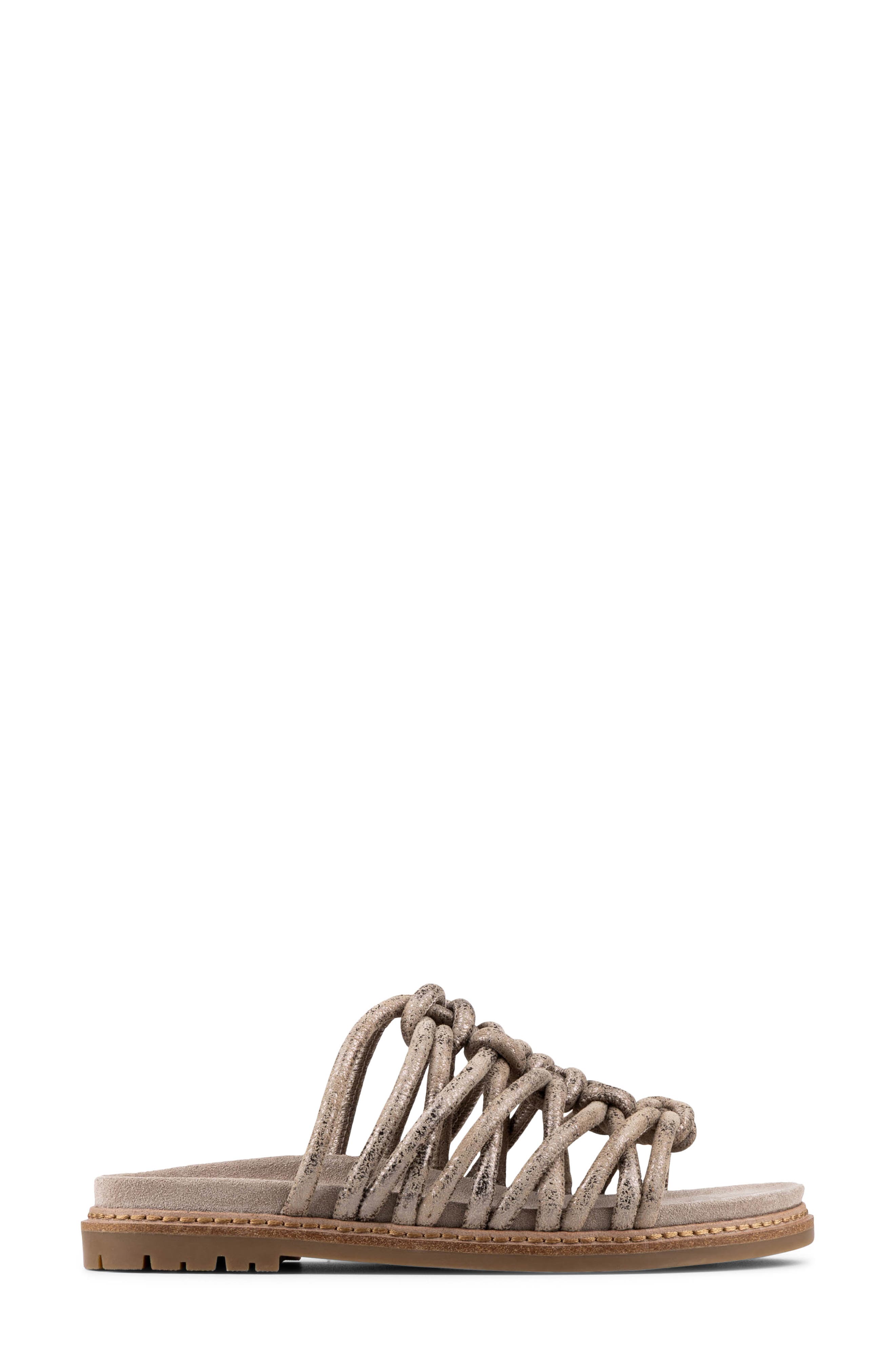Loni Slide Sandal, Alternate, color, PEWTER