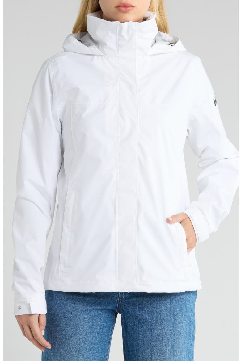 W Aden Waterproof & Windproof Hooded Jacket, Alternate, color, WHITE