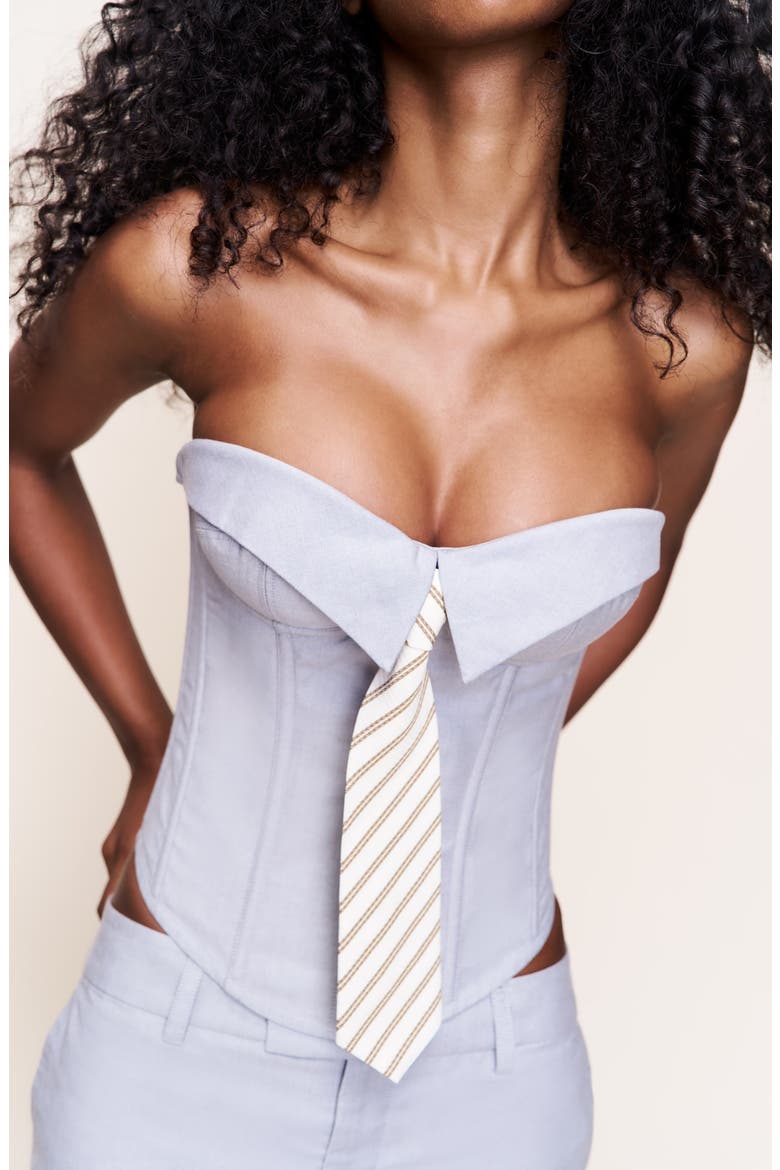 Chrys Oxford Corset, Alternate, color, Grey