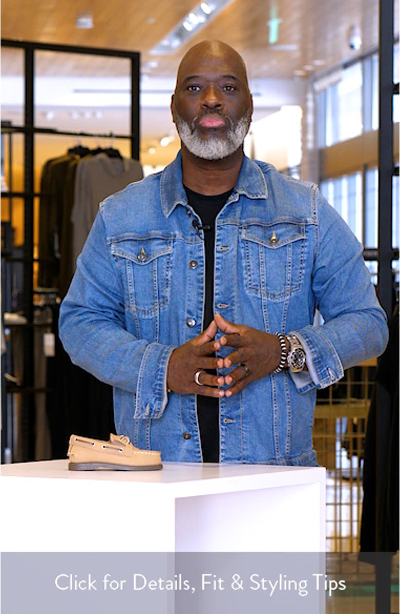 Kids' Authentic 2-Eye Nubuck Boat Shoe, sales video thumbnail