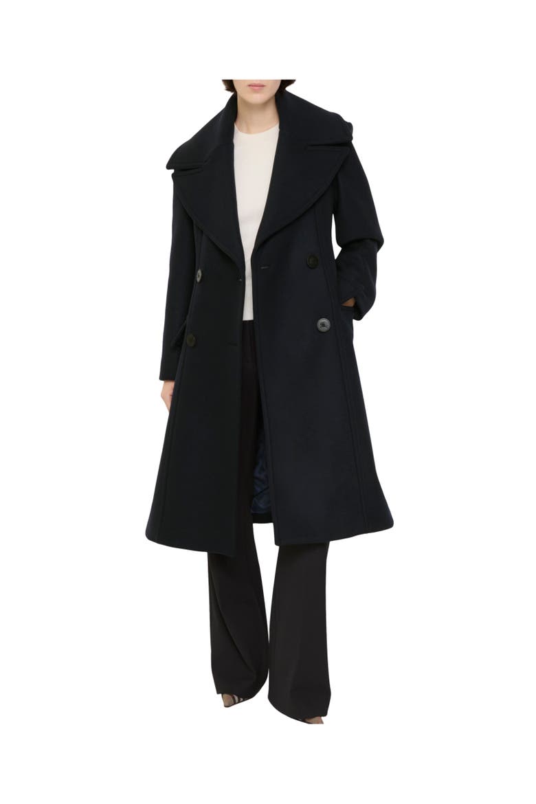 Wool Tailored Coat, Alternate, color, Navy