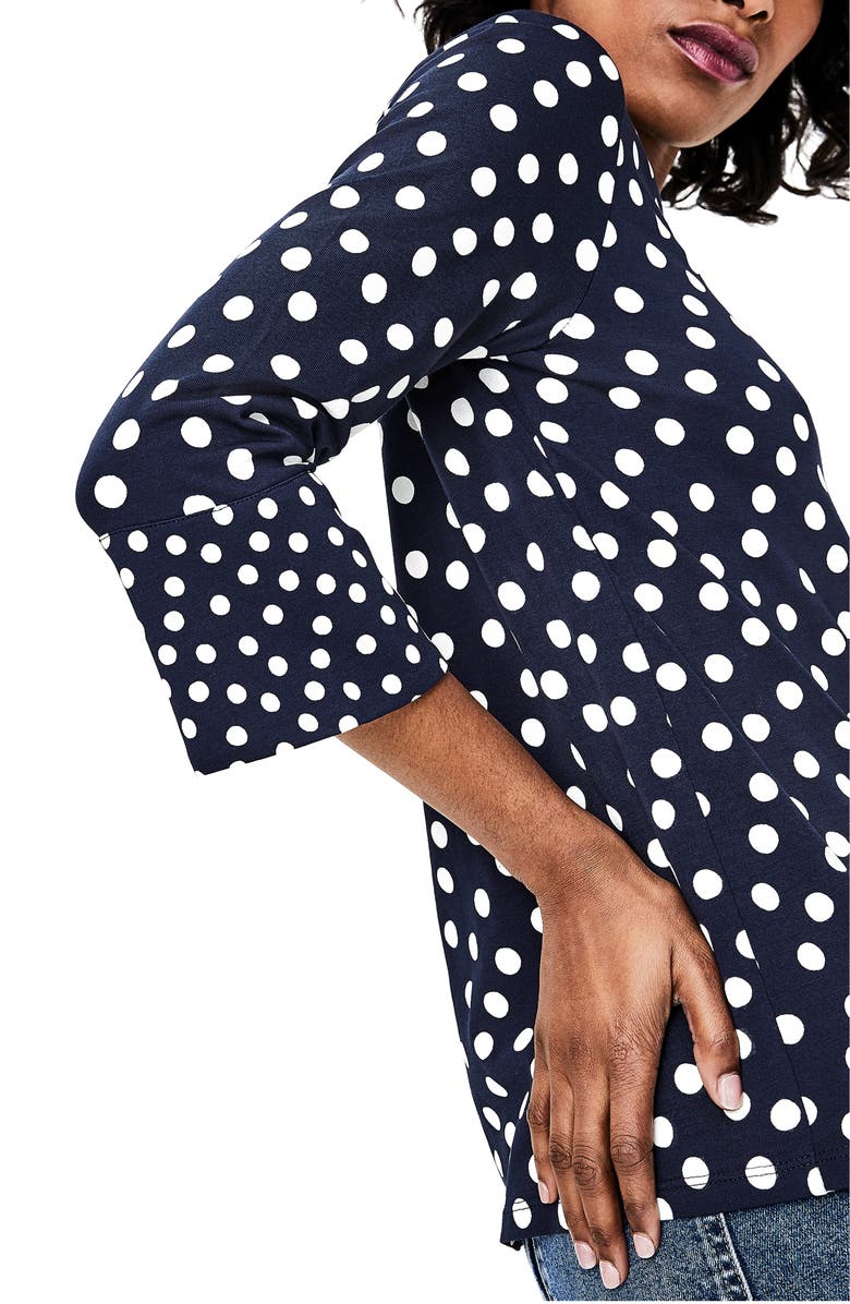 Boden Althea High Neck Flare Cuff Top, Alternate, color, 