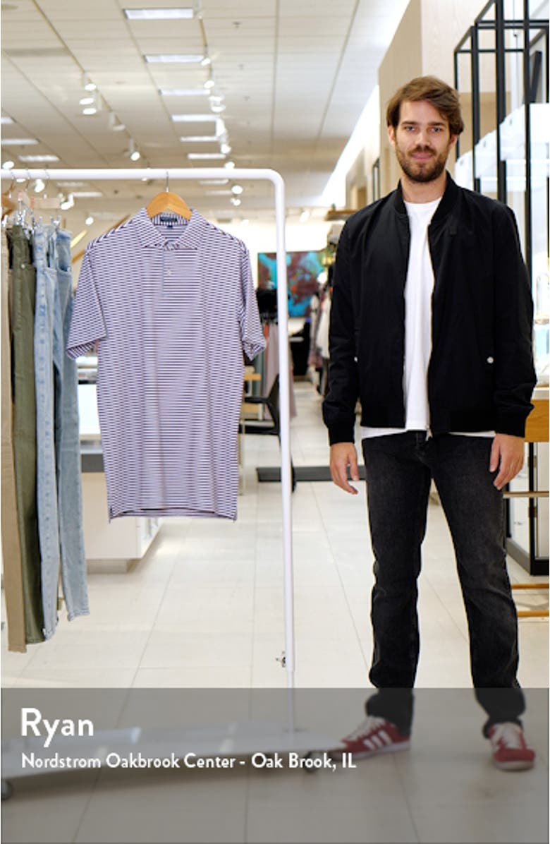 Milton Tailored Fit Stripe Performance Golf Polo, sales video thumbnail