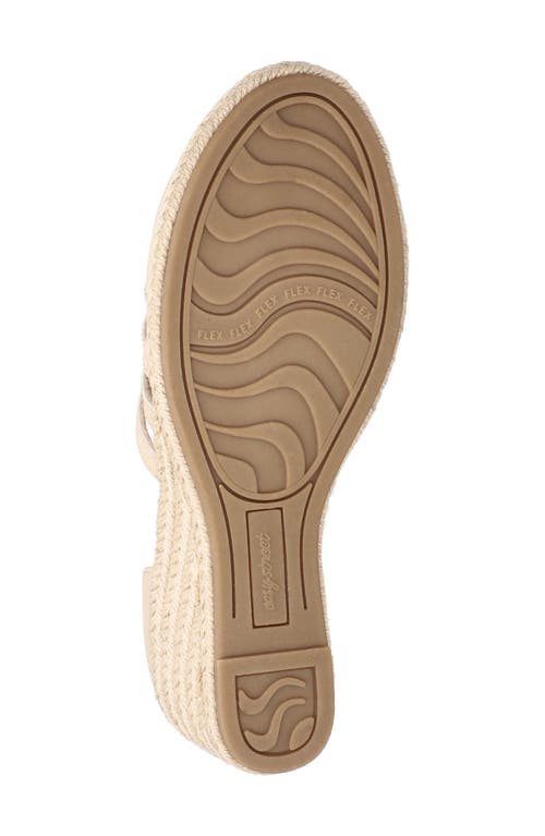 Shop Easy Street Daytona Ankle Strap Espadrille Platform Wedge In Bone