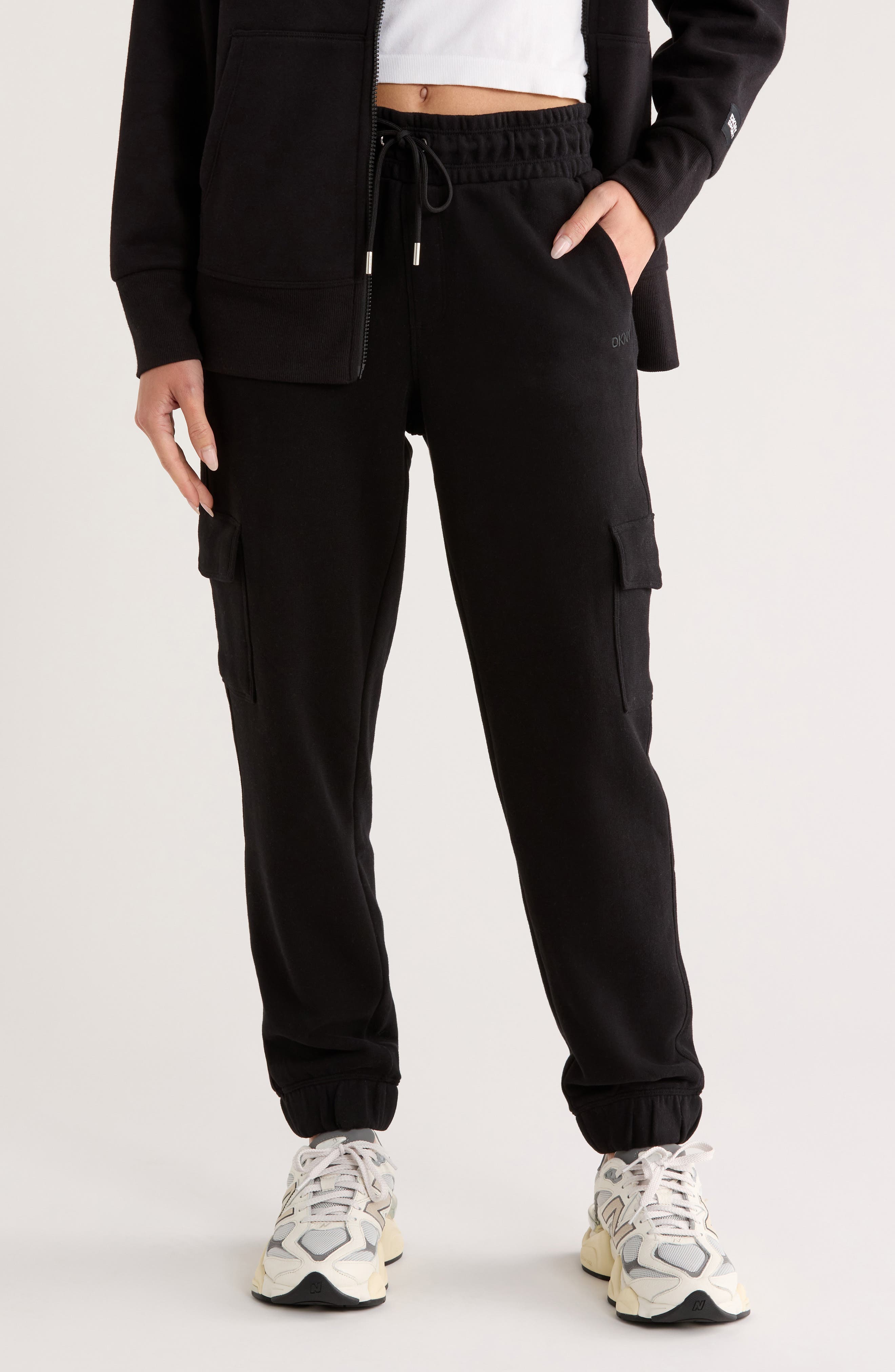 DKNY Embroidered Logo Slim Fit Cargo Joggers