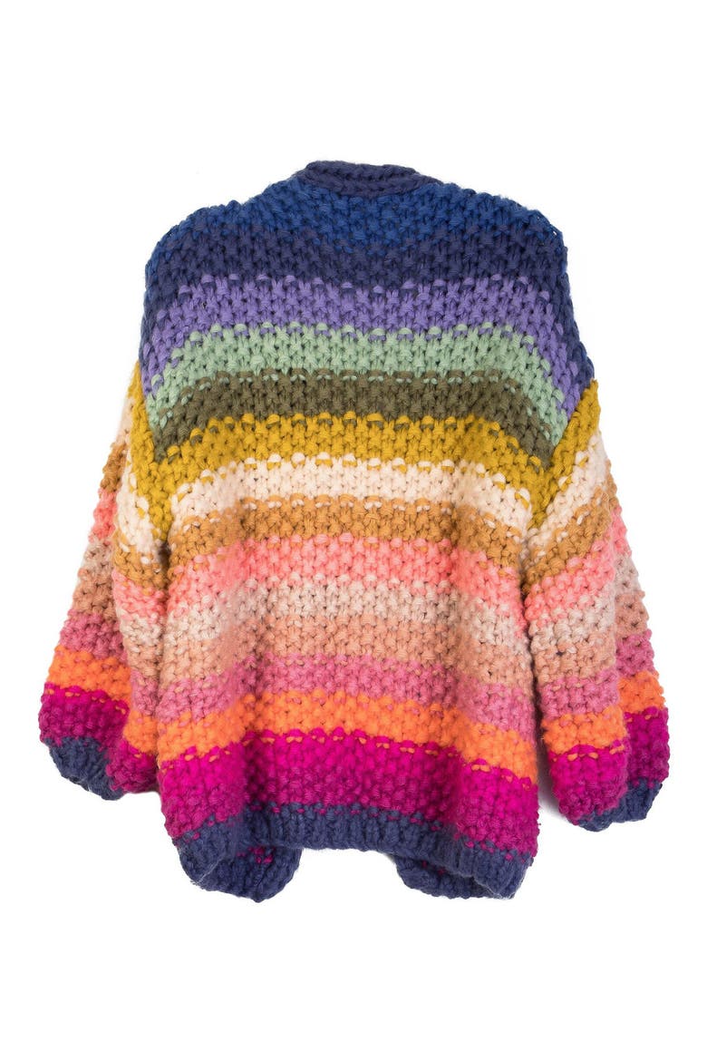 Mayflower Stripe Crochet Cardigan, Alternate, color, BRIGHT MULTI