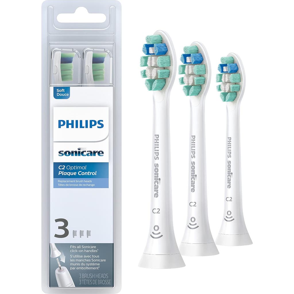 Philips Sonicare C2 Optimal Plaque Control Brush Heads 3 Pack White