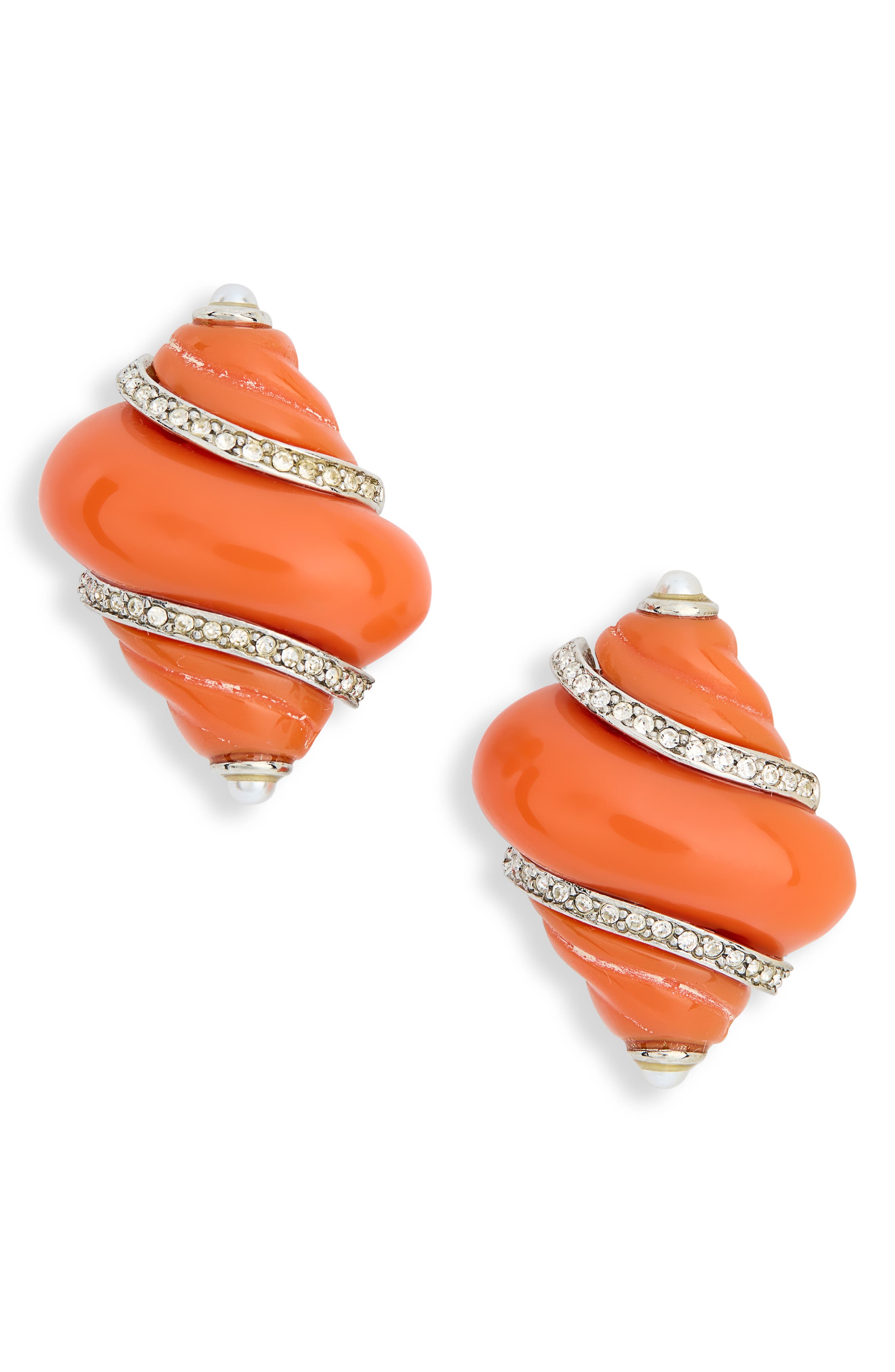 Kenneth Jay Lane Shell Statement Earrings