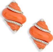 Kenneth Jay Lane Shell Statement Earrings