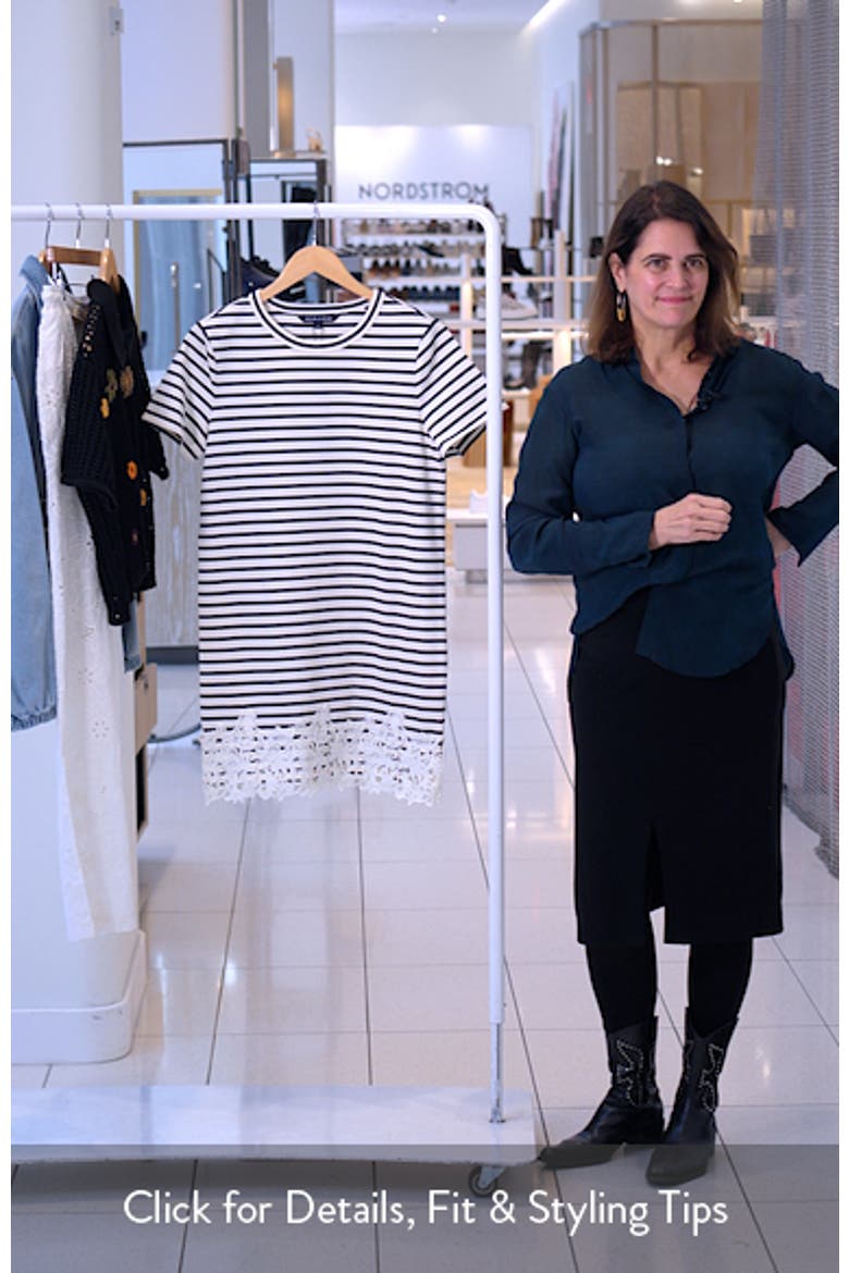 Rhue Embroidered Hem T-Shirt Dress video