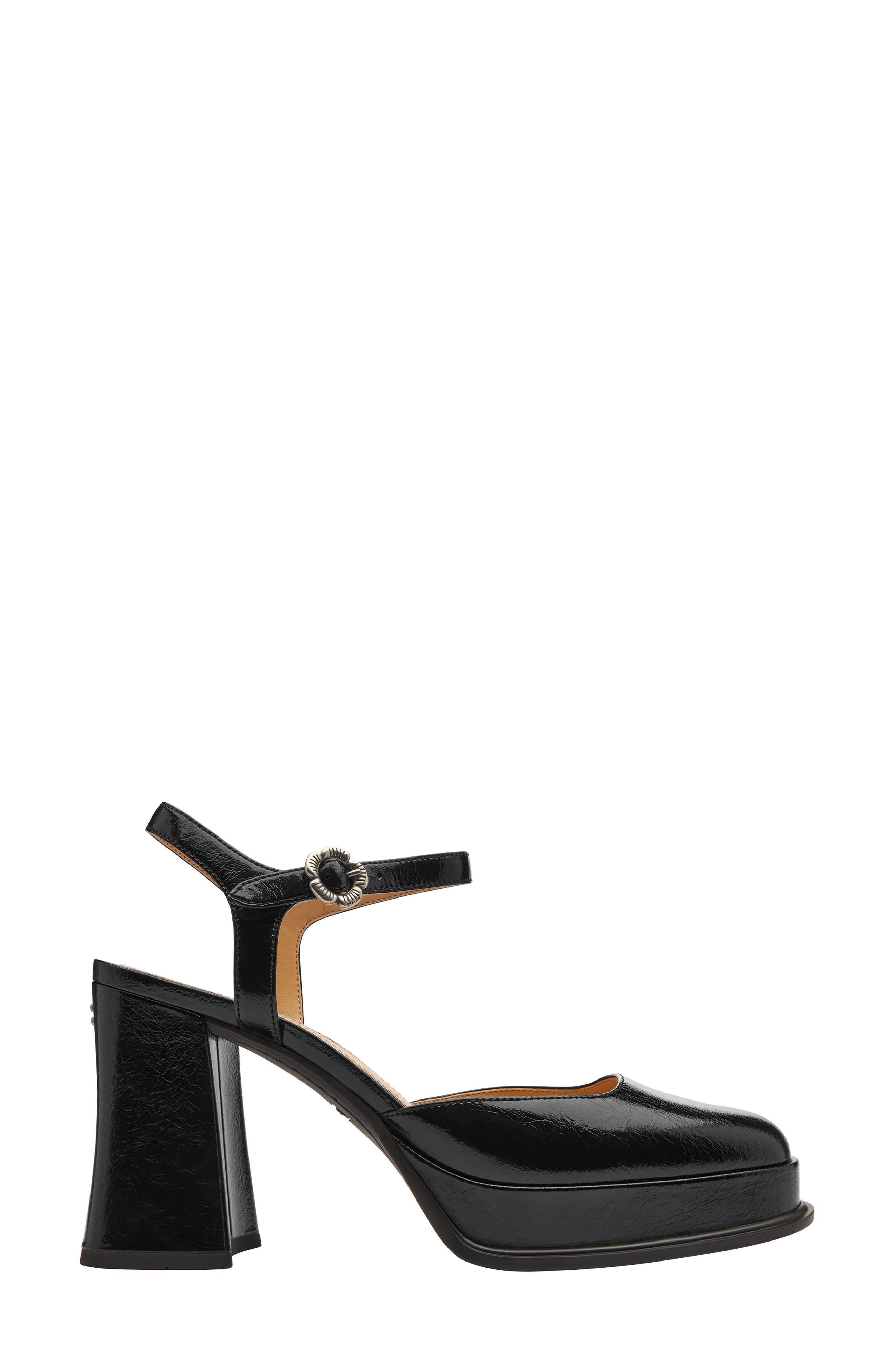 COACH Tea Rose Platform Pump, Alternate, color, Black
