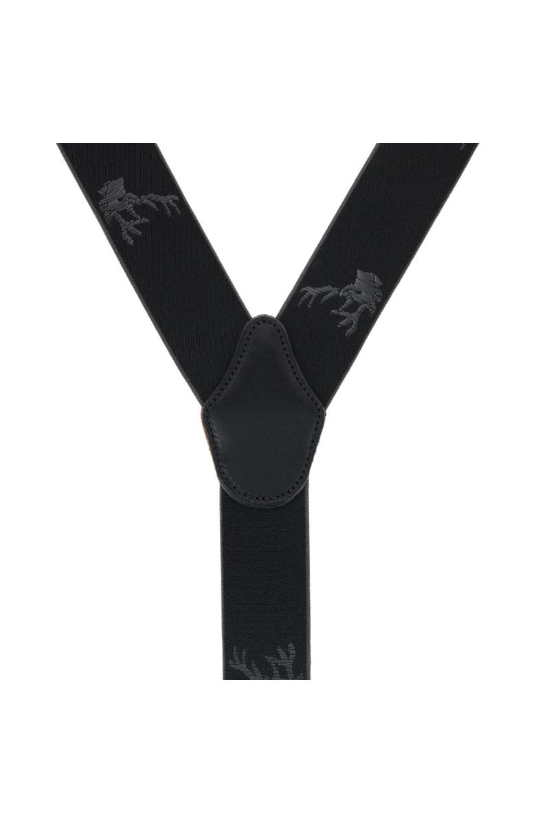Ascentix Men's Stag Head Convertible Clip End Suspenders, Alternate, color, Black