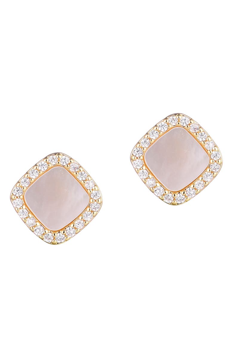 Adornia Mother of Pearl Stud Earrings, Main, color, White