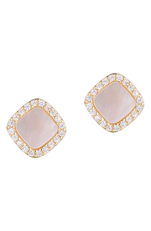 Mother of Pearl Stud Earrings