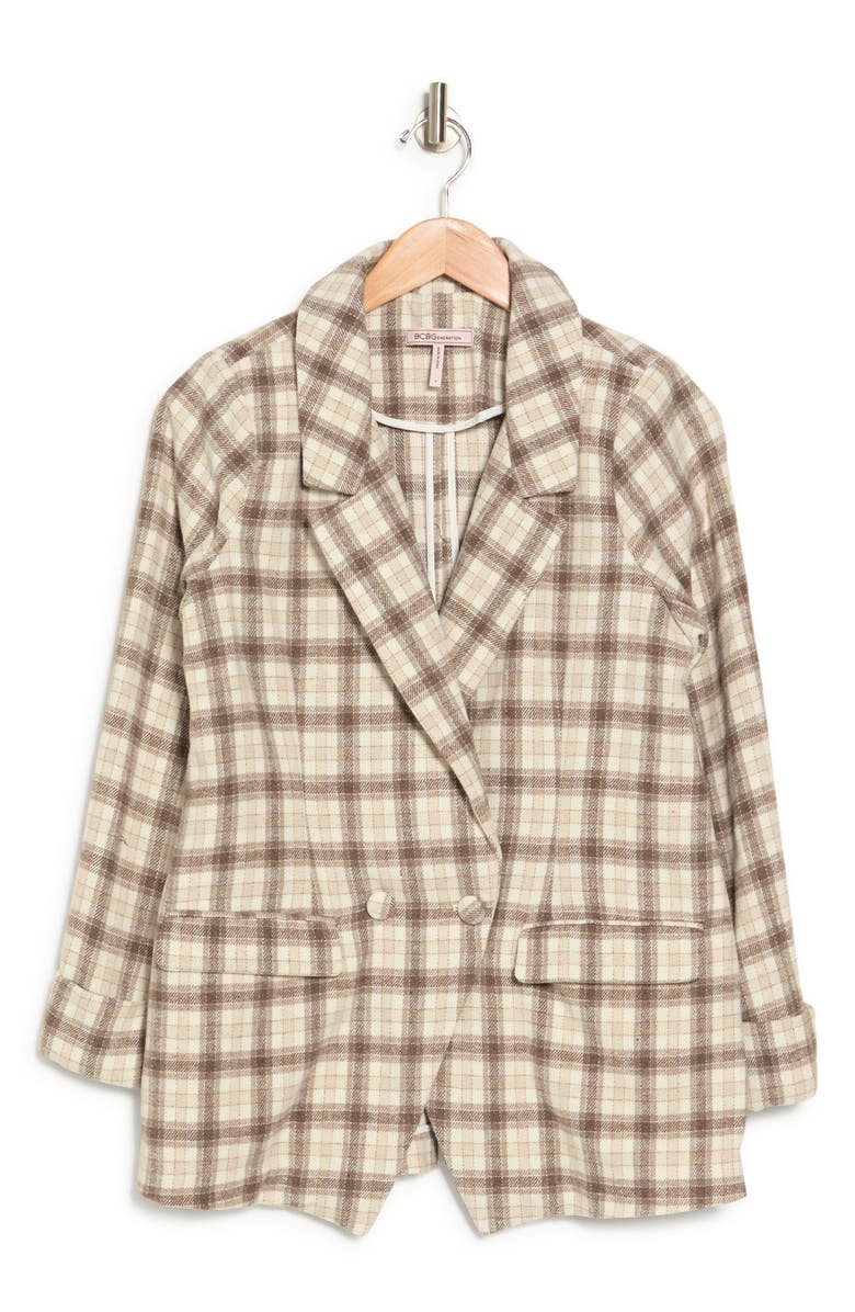 BCBGeneration Plaid Basic Blazer, Alternate, color, 
