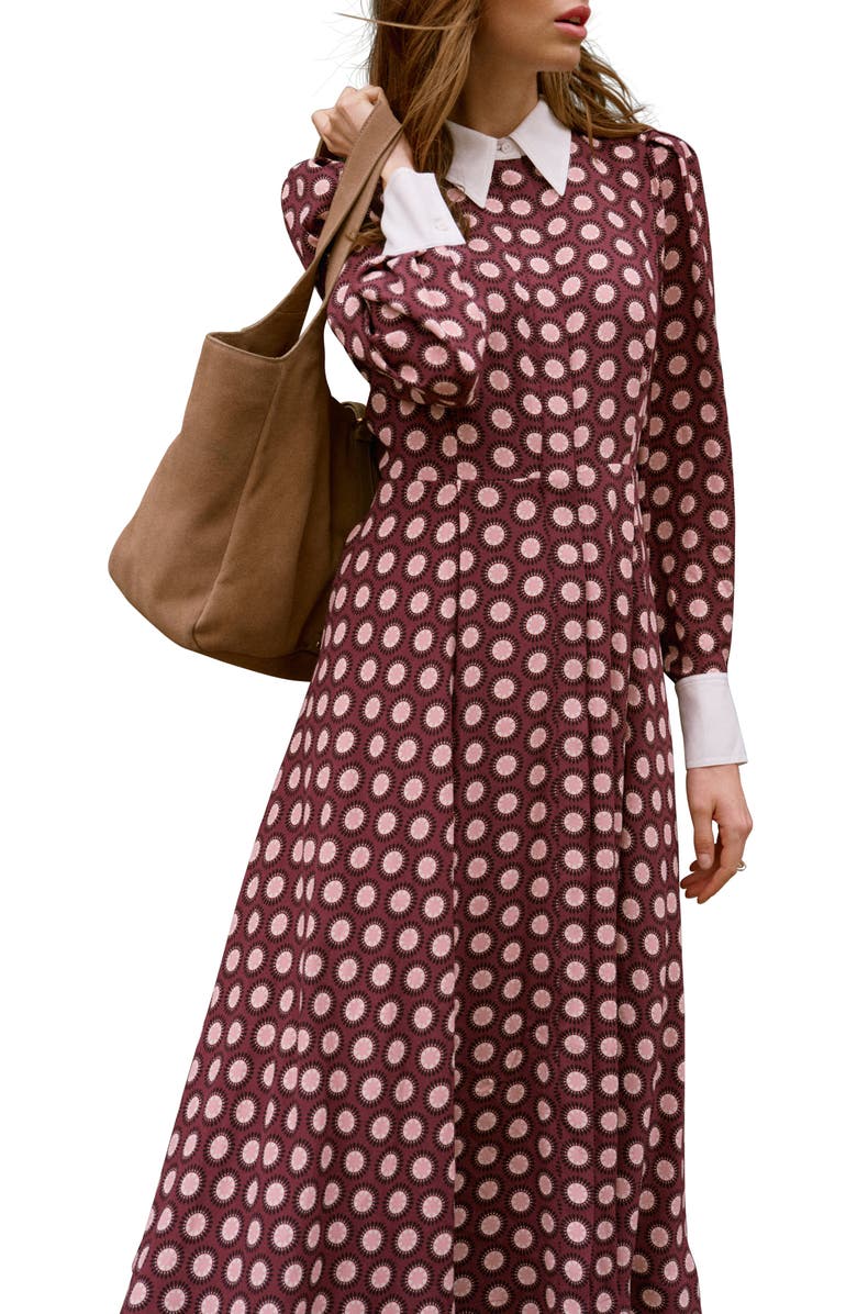 MINT VELVET Geo Print Midi Dress, Alternate, color, 