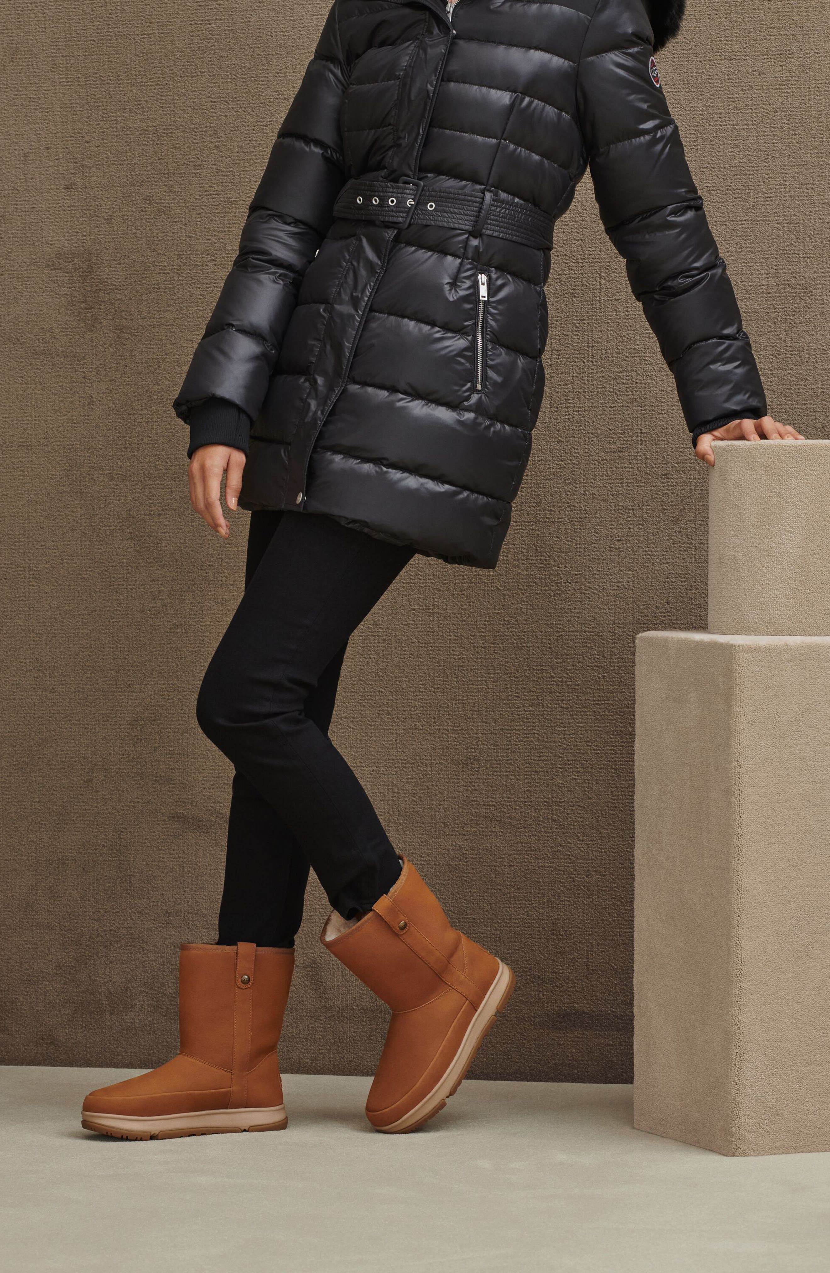 UGG<sup>®</sup> Classic Weather Short Waterproof Boot, Alternate, color, 