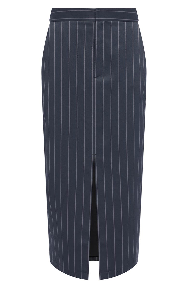 L'AGENCE Madonna Pinstripe Midi Pencil Skirt, Alternate, color, 