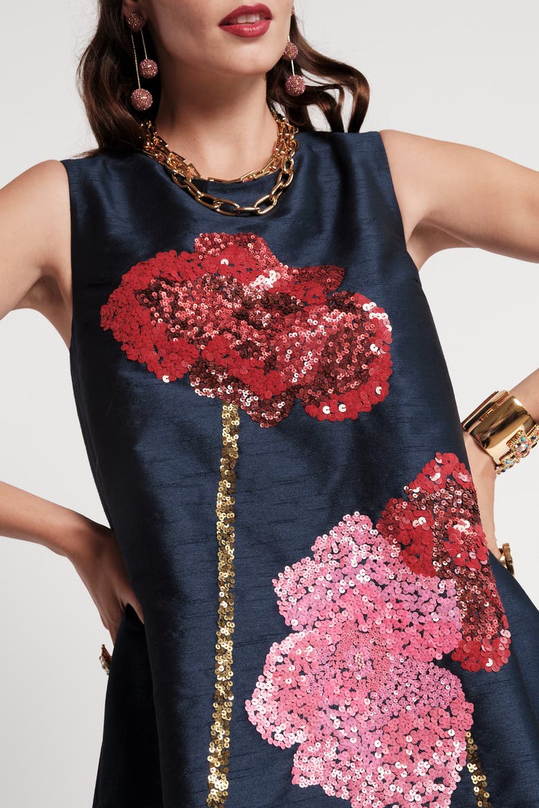 Alice Midi Dress Poppy, Alternate, color, Navy/Multi