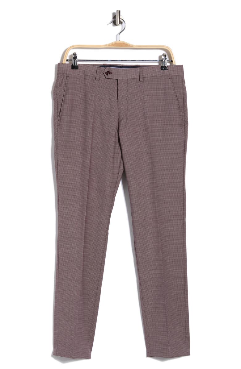 Original Penguin Houndstooth Wool Blend Pants, Main, color, Mauve