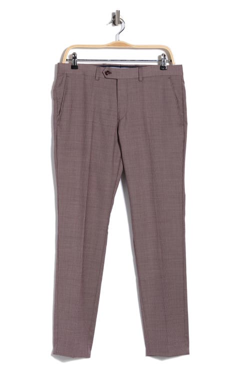 Houndstooth Wool Blend Pants