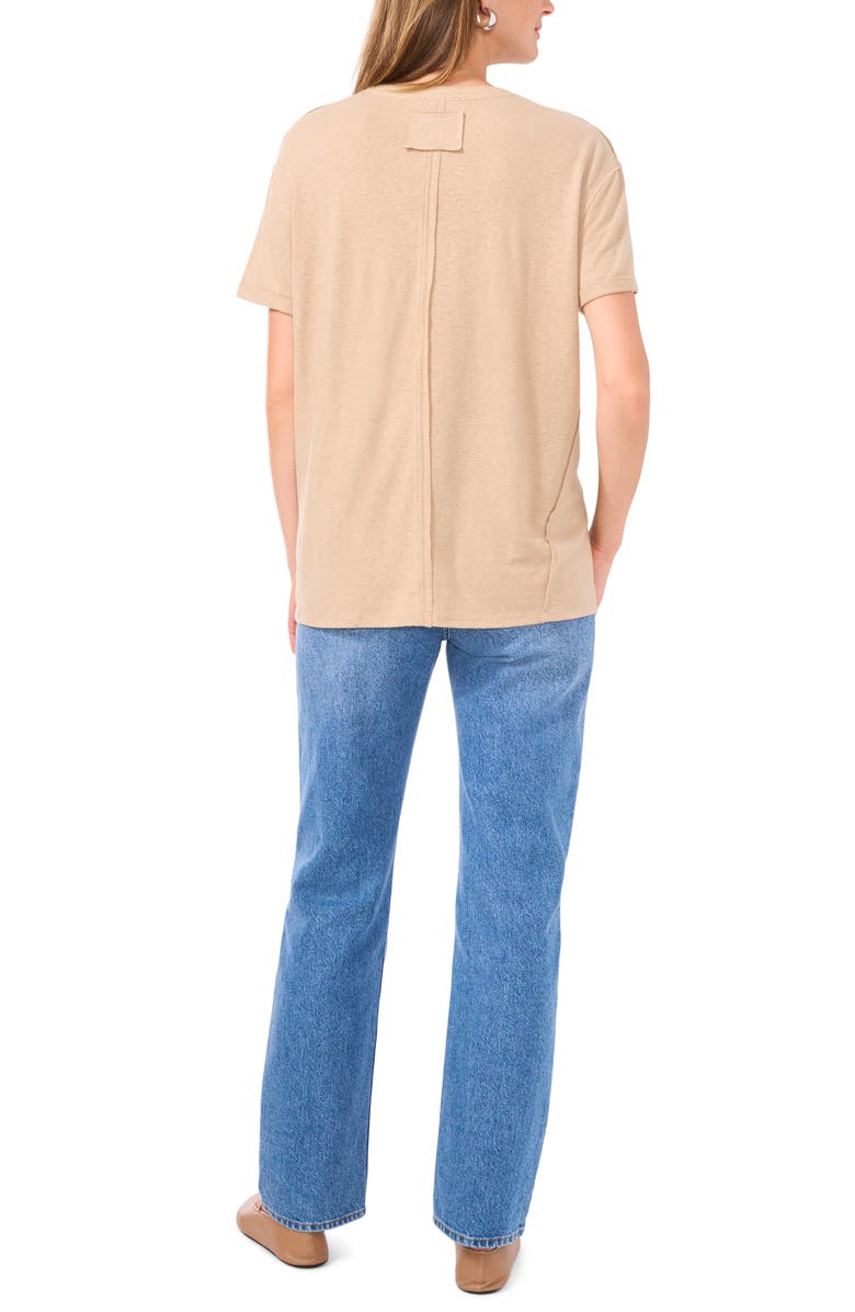 1.STATE Linen Blend Slub Pocket T-Shirt, Alternate, color, Oatmeal