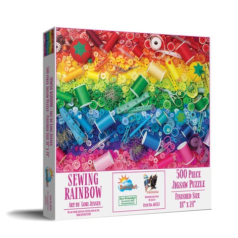 Sewing Rainbow 500 piece Jigsaw Puzzle for Adults